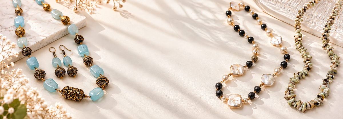 Pearls & Crystal Mala