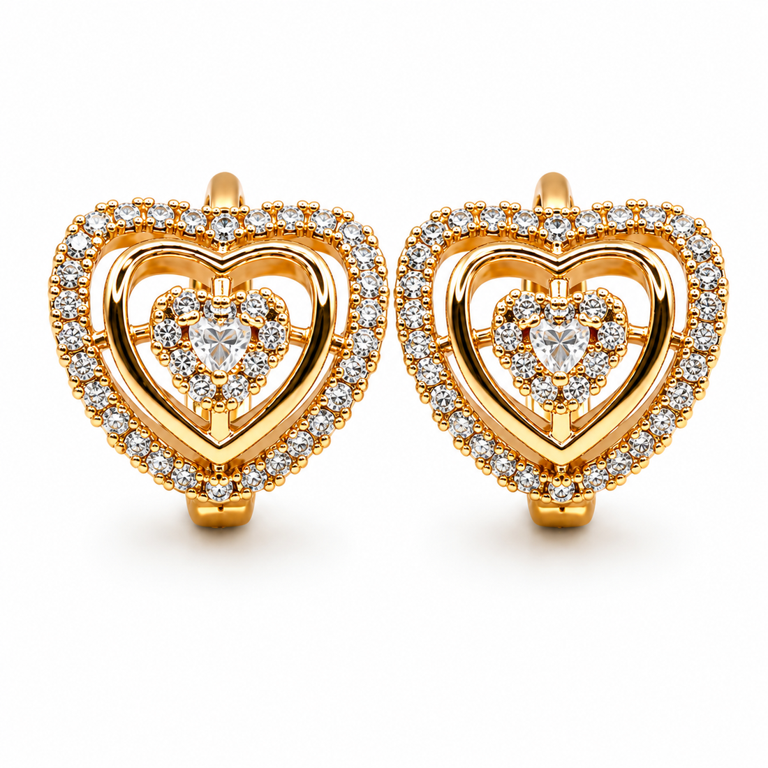 Eternal Heart Halo Earrings