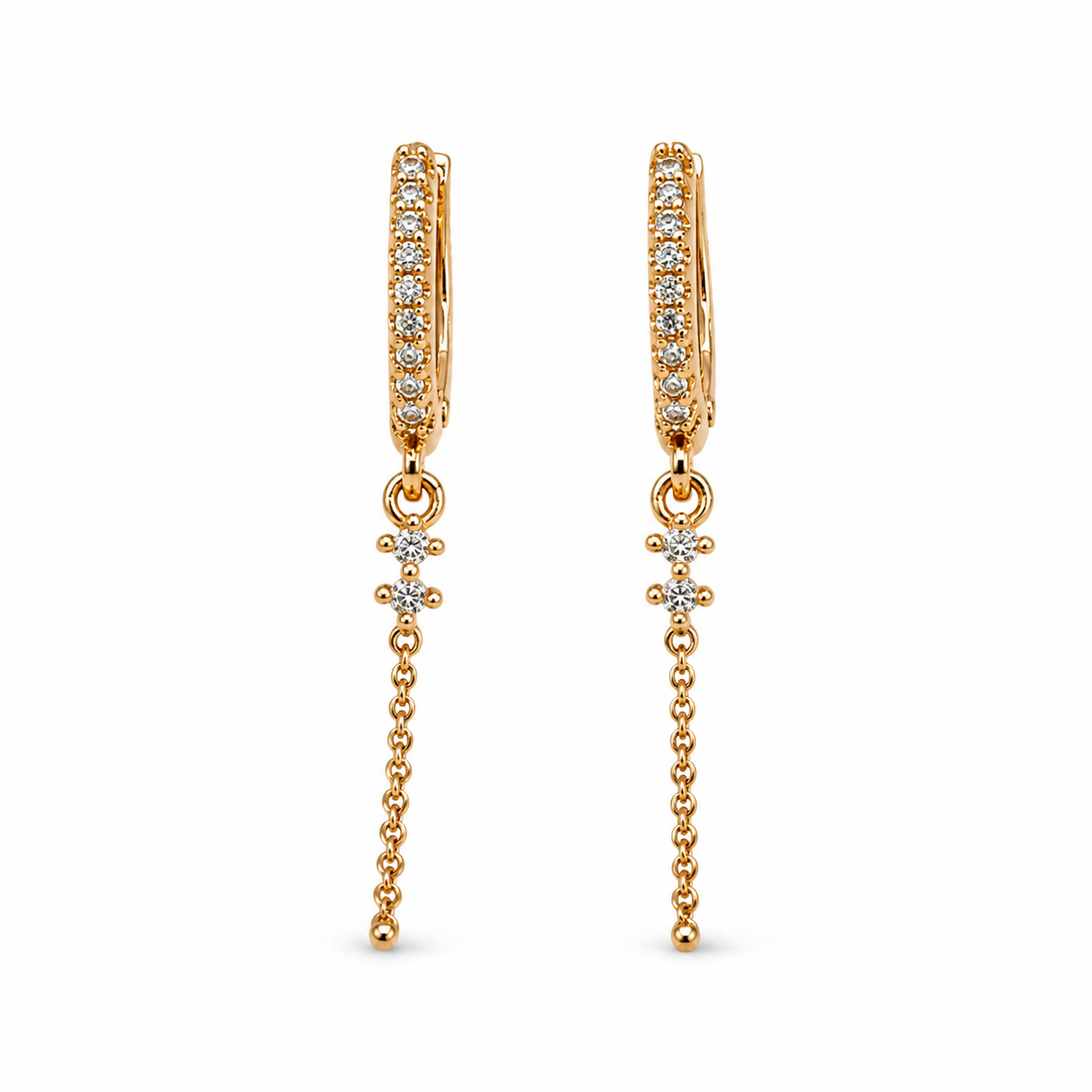 Eternal Spark Chain Drop Earrings