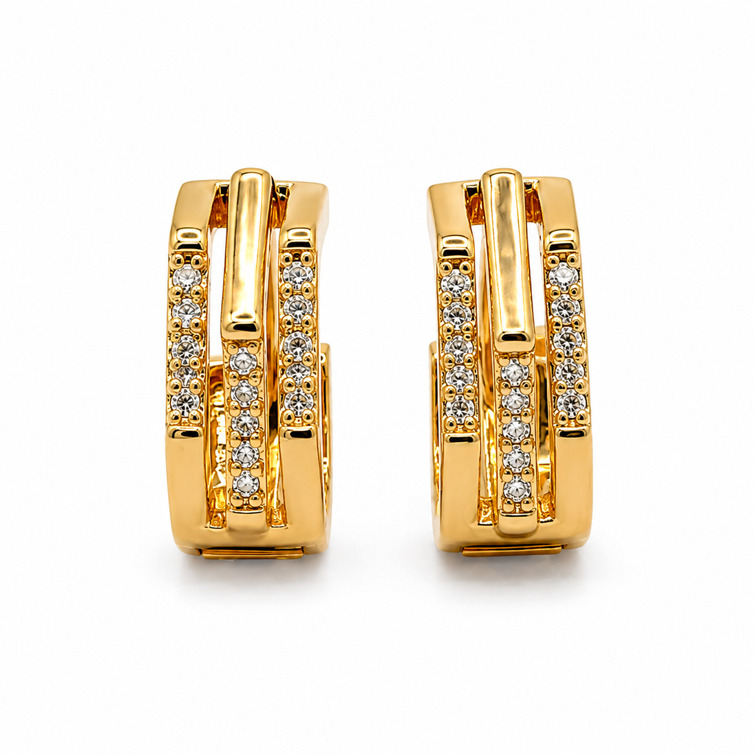Regal Triple-Line Hoops