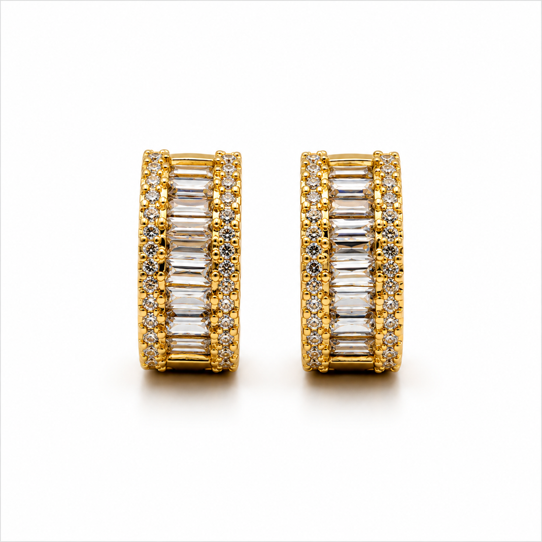 Crystal Luxe Bar Hoops