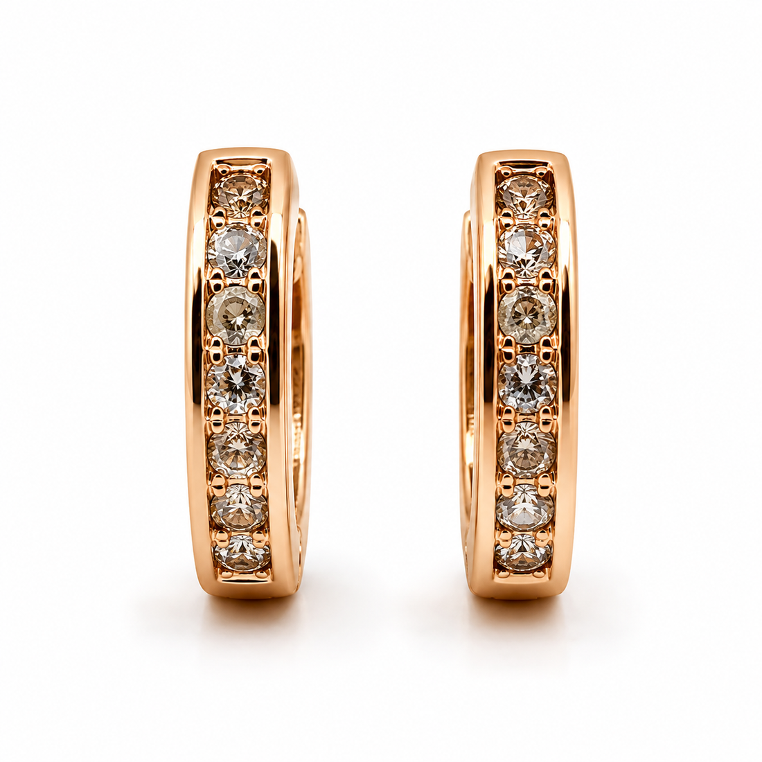 Luxe Crystal Row Hoops