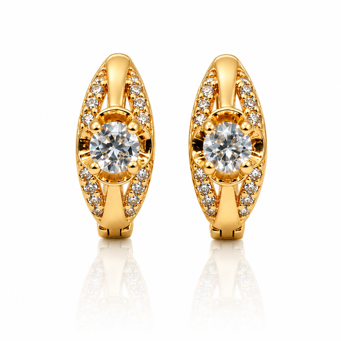 Golden Halo Radiance Hoops