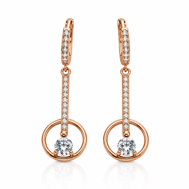 Celestial Circle Drop Earrings