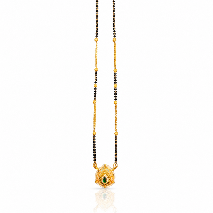 Meher Emerald Teardrop Mangalsutra