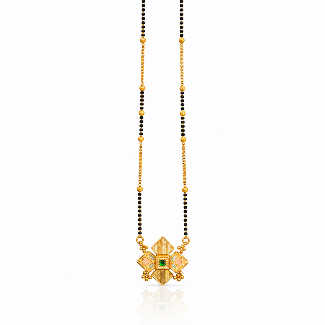 Rajsi Emerald Geometry Mangalsutra