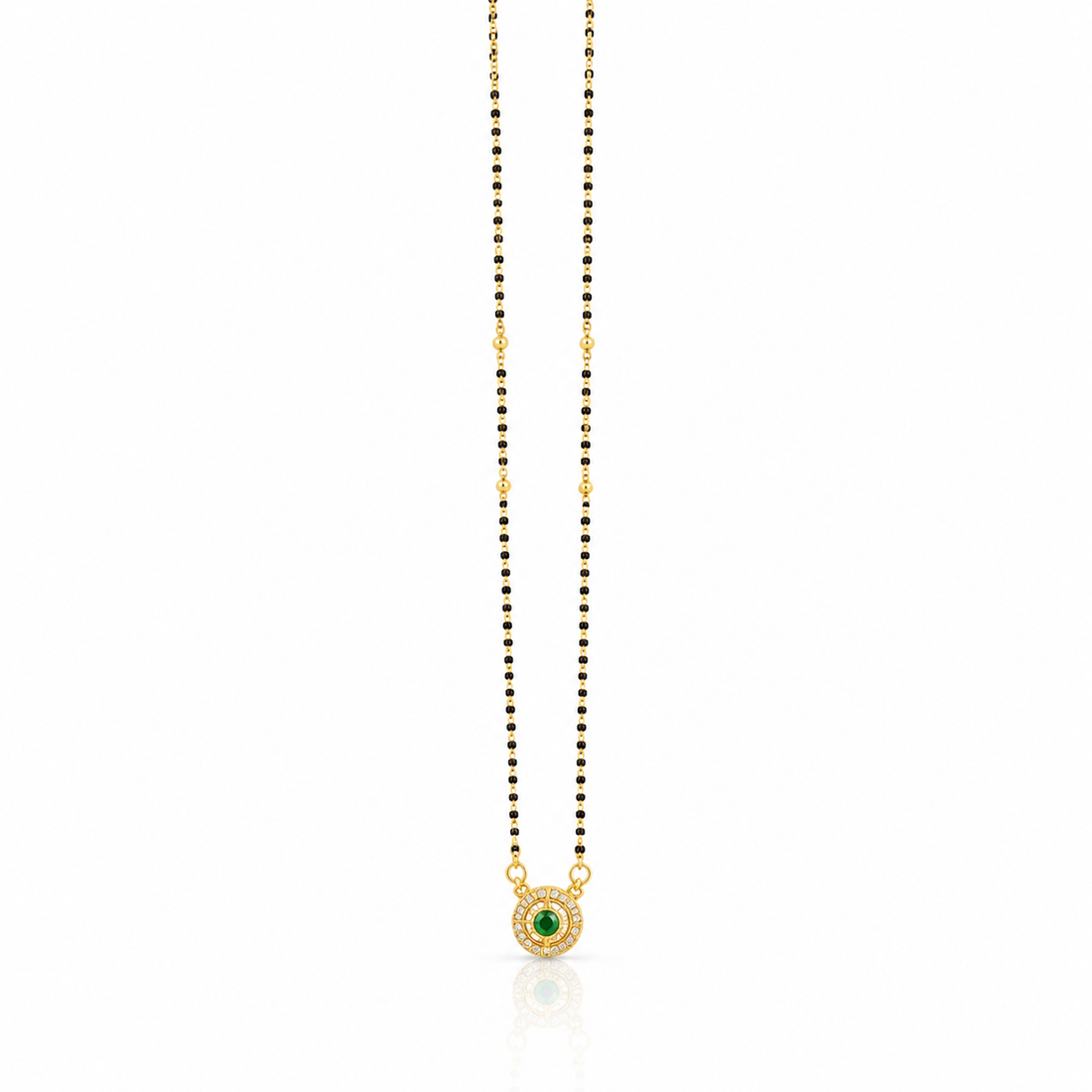 Aarini Emerald Halo Mangalsutra