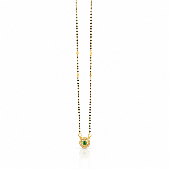 Aarini Emerald Halo Mangalsutra