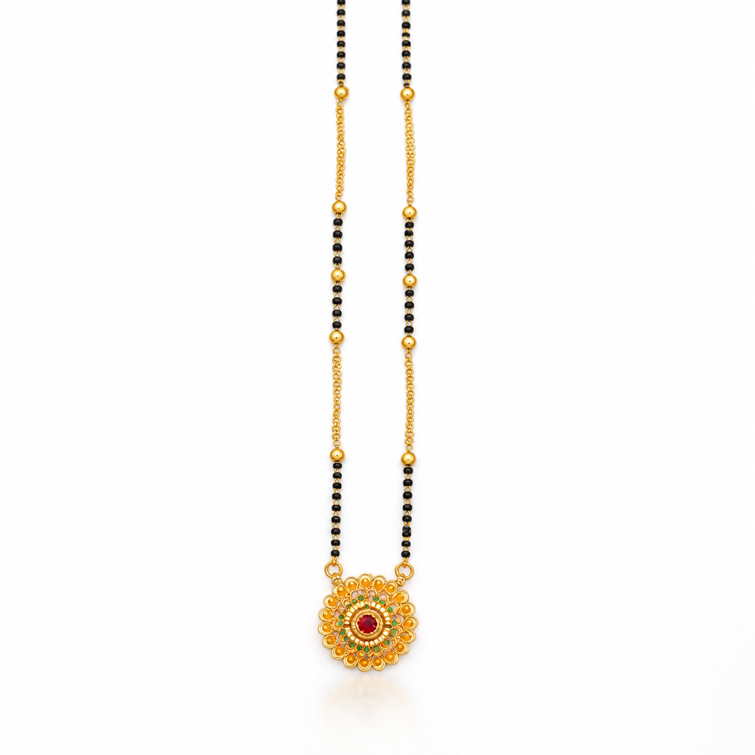 Gulbahar Ruby Bloom Mangalsutra