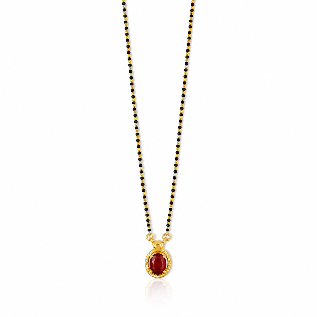 Ruby Aura Solitaire Mangalsutra