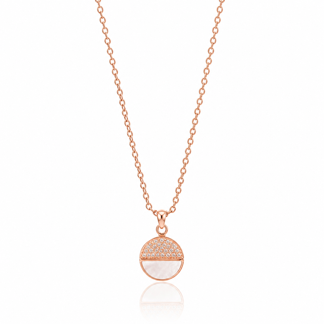 Celeste Half-Moon Crystal Pendant Chain
