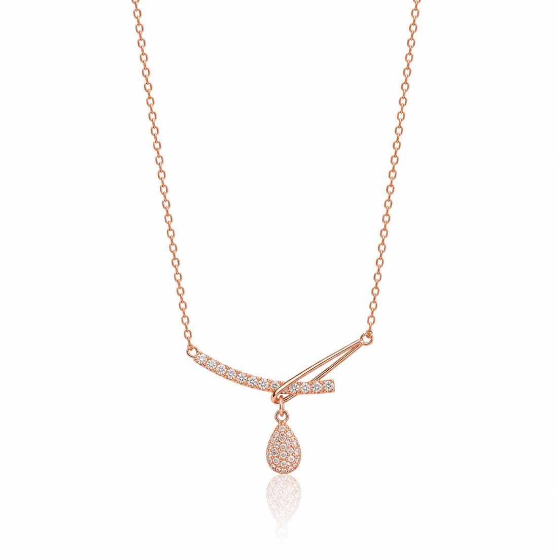 Celestia Crystal Teardrop Pendant Chain