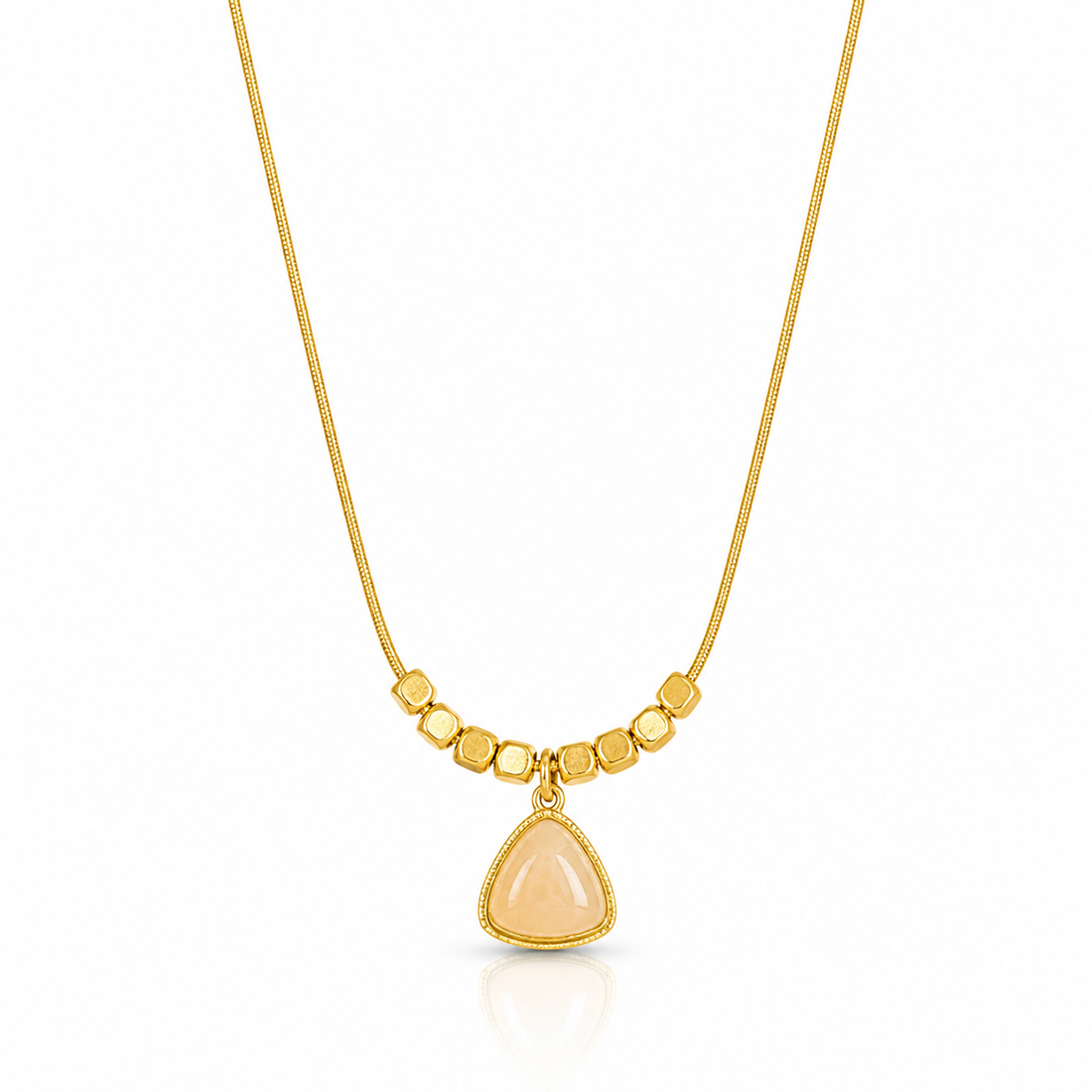 Golden Aura Geometric Pendant Chain