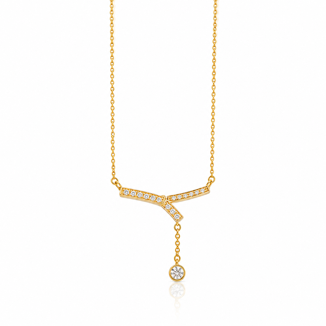 Crystal Cascade Y-Drop Pendant Chain