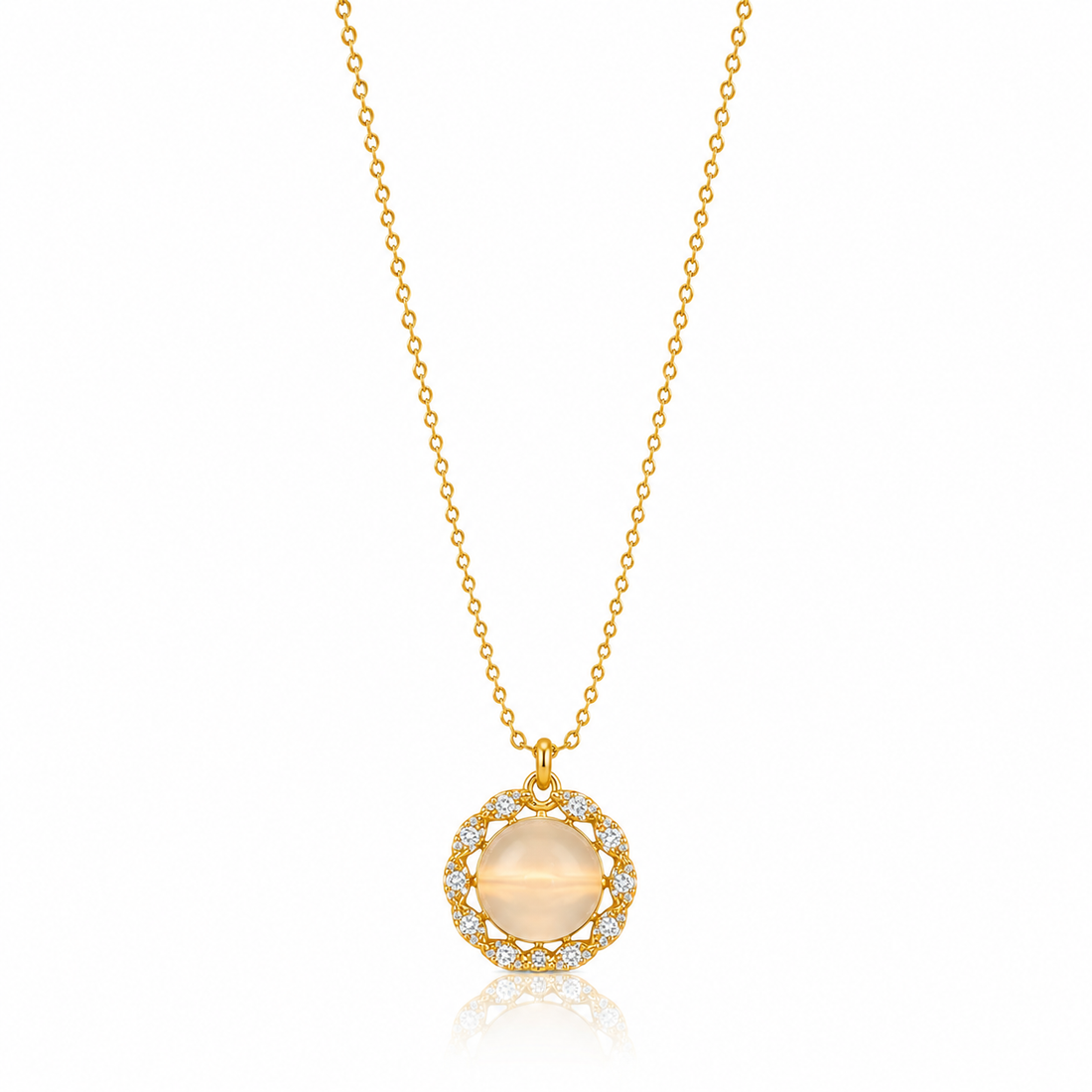 Pearl Halo Radiance Pendant Chain