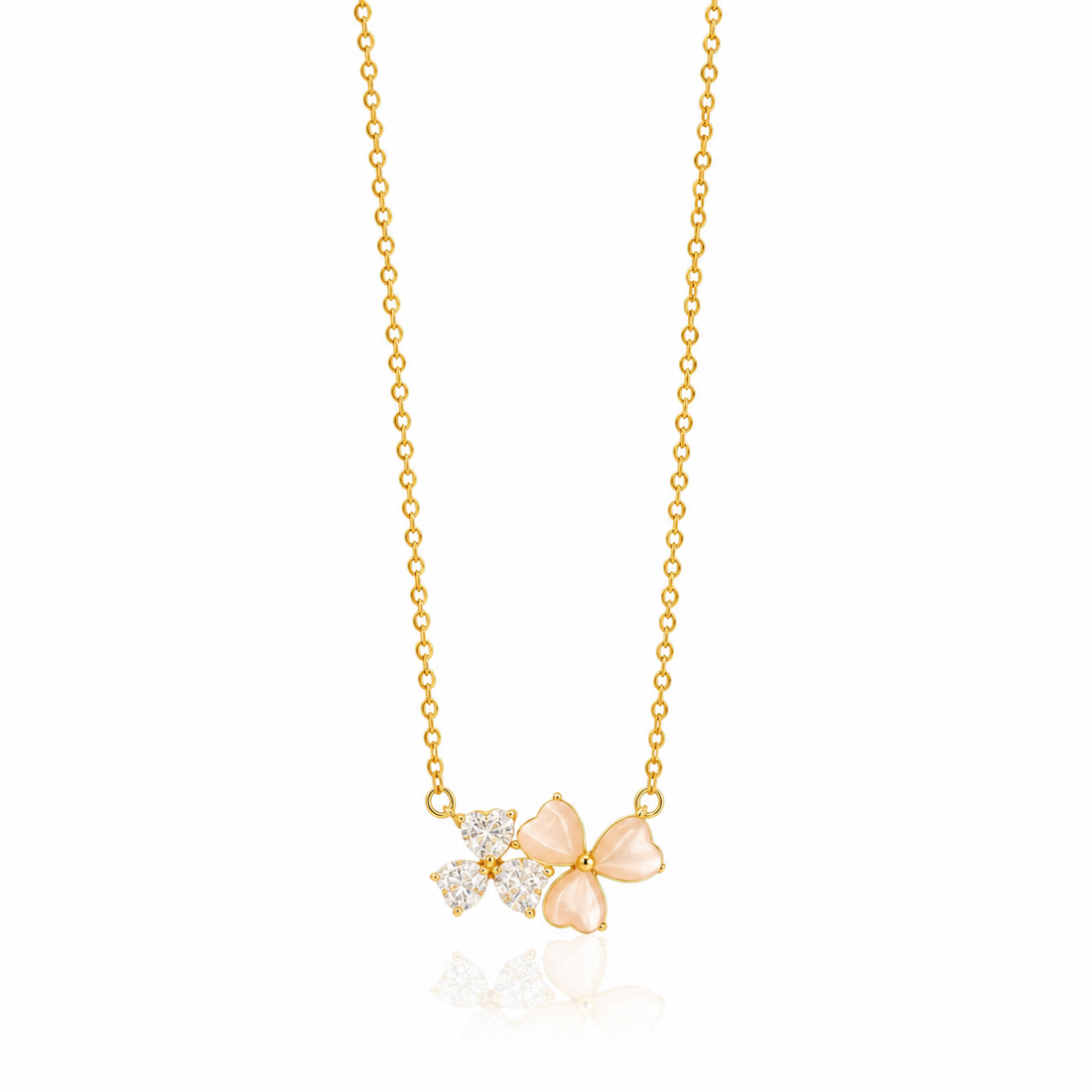 Blush Butterfly Bloom Pendant Chain