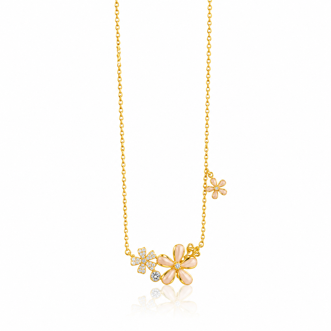Blush Bloom Charm Pendant Chain