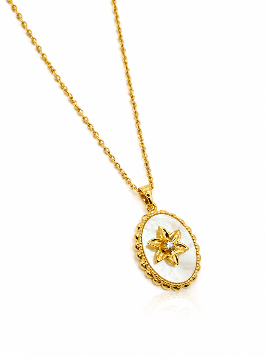 Flora Pearl Bloom Pendant Chain