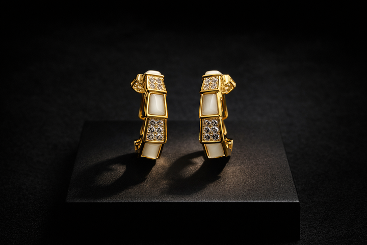 Royal Ivory Edge Hoops