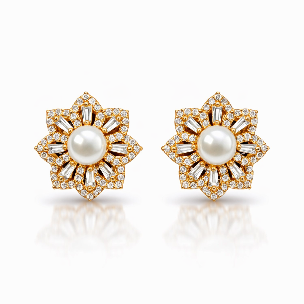 Royal Pearl Blossom Studs