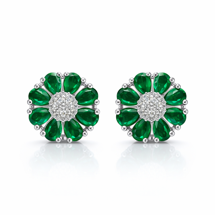Emerald Bloom Studs