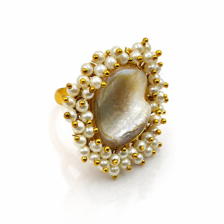 "Pearl Empress Statement Ring"