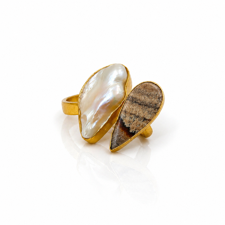 Pearl & Stone Statement Ring"