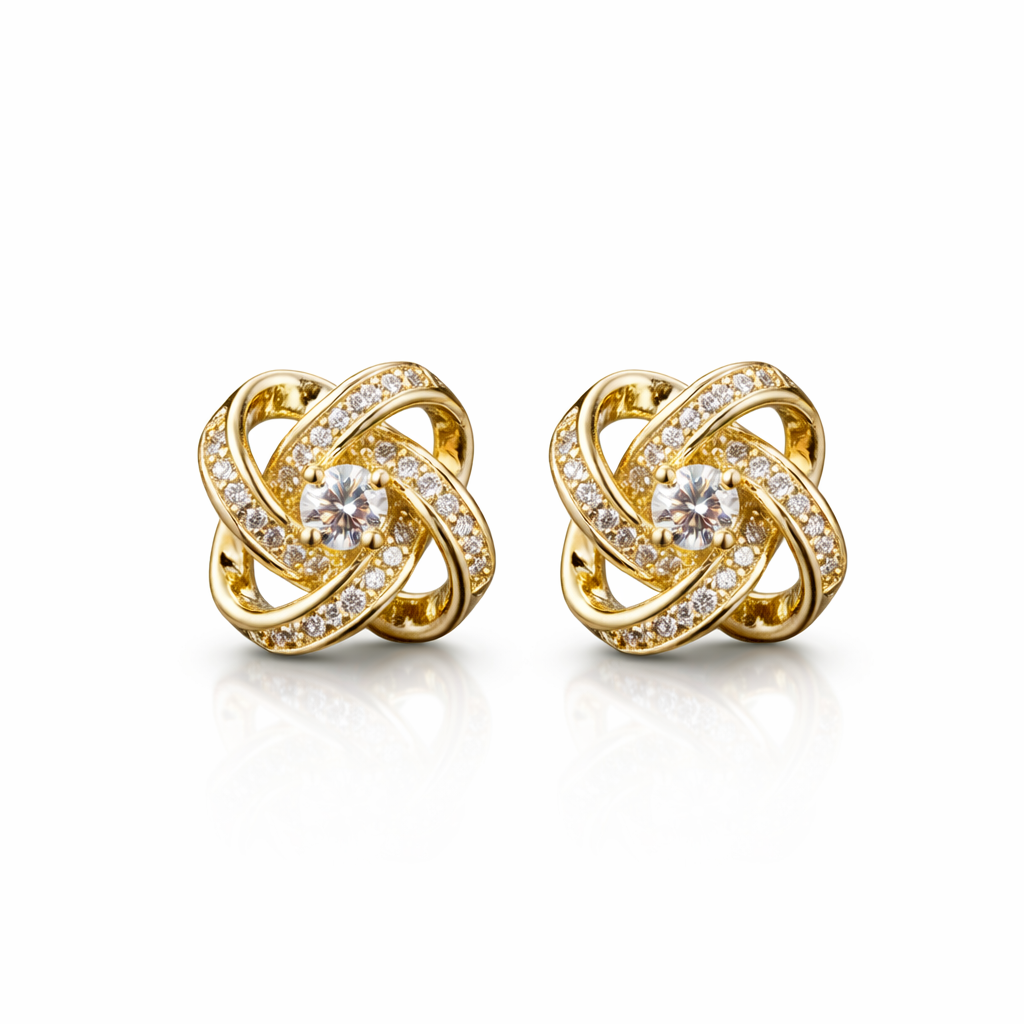 Celestial Knot Diamond Studs