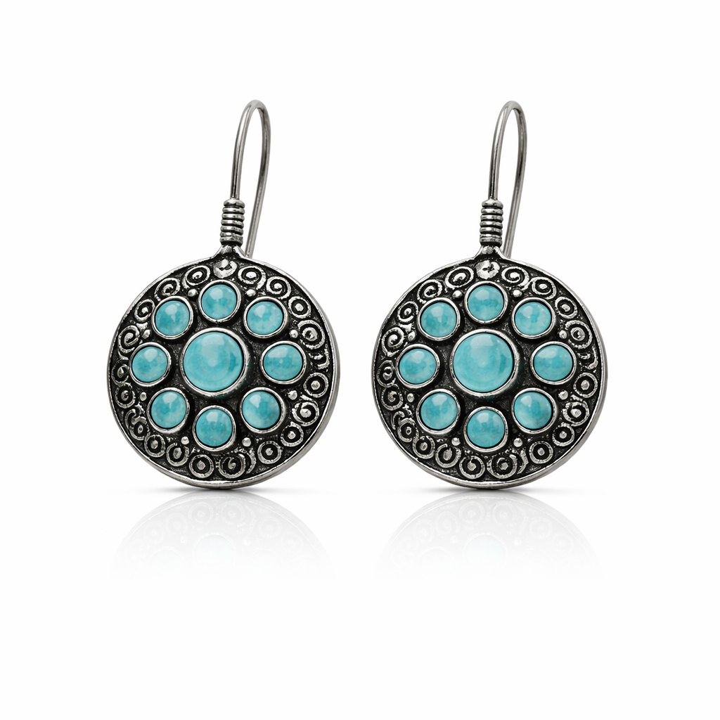 Vintage Elegance Oxidised Earrings