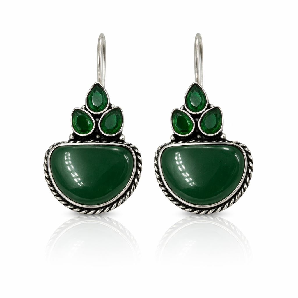 Zehra – Boho Oxidised Hoops"