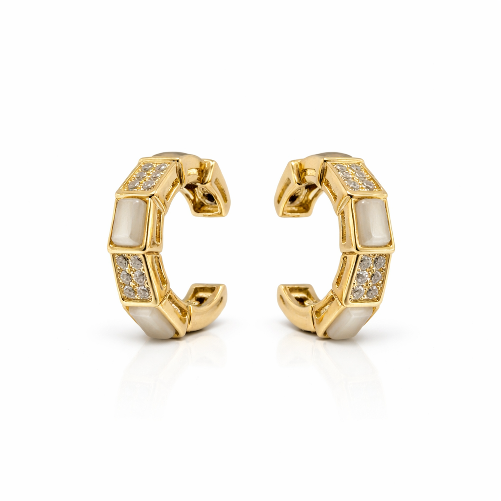 Royal Ivory Edge Hoops