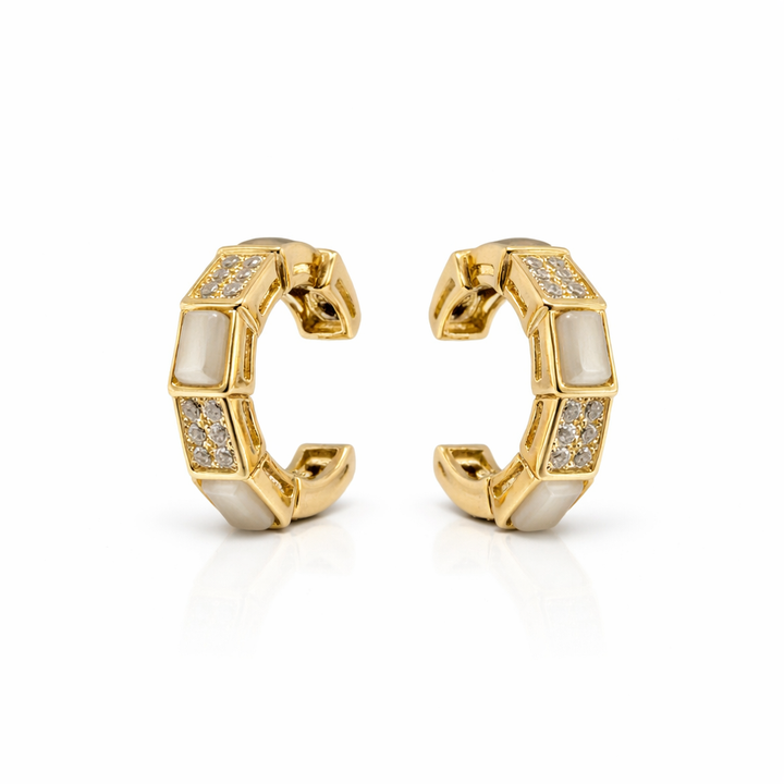 Royal Ivory Edge Hoops