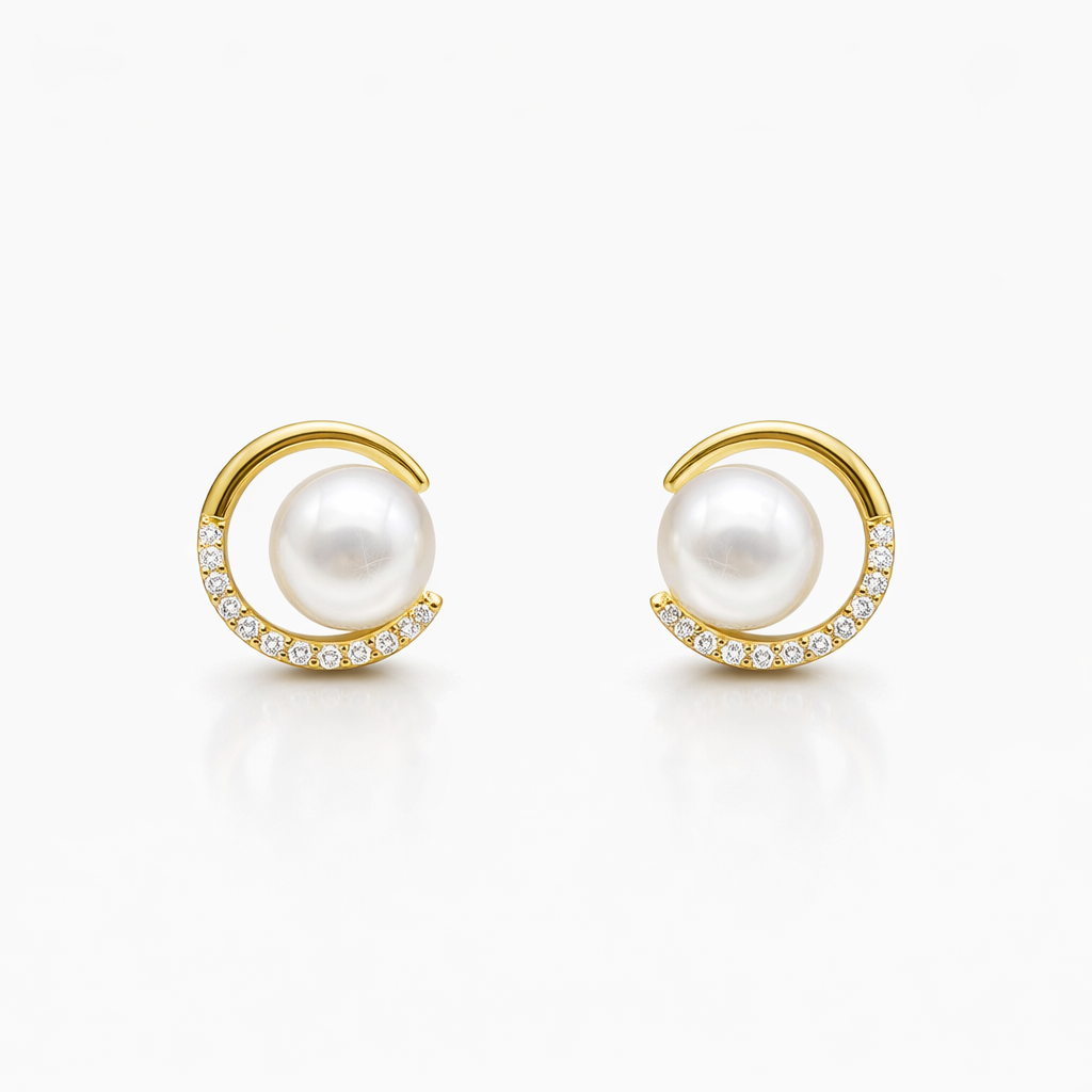 The Lunar Pearl Studs