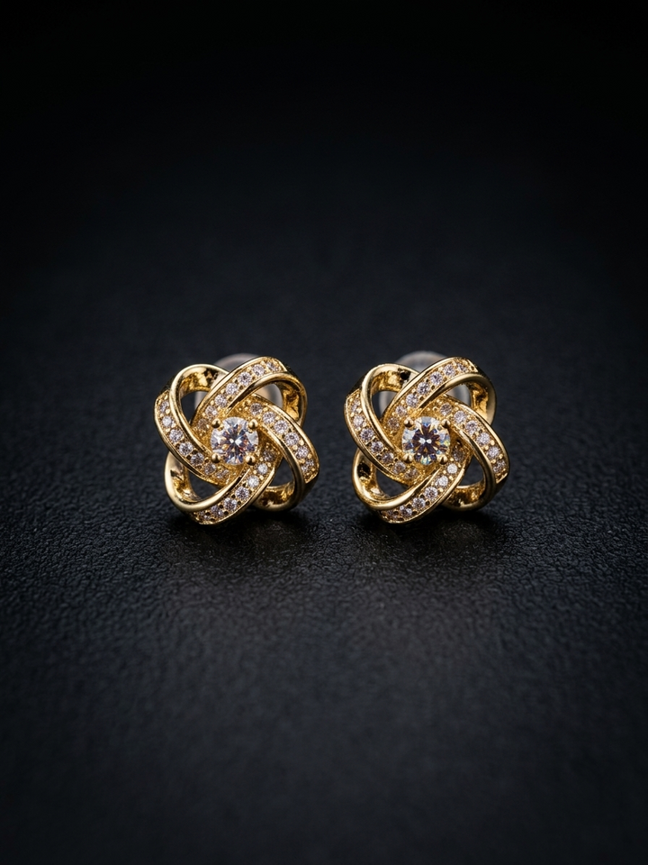 Celestial Knot Diamond Studs