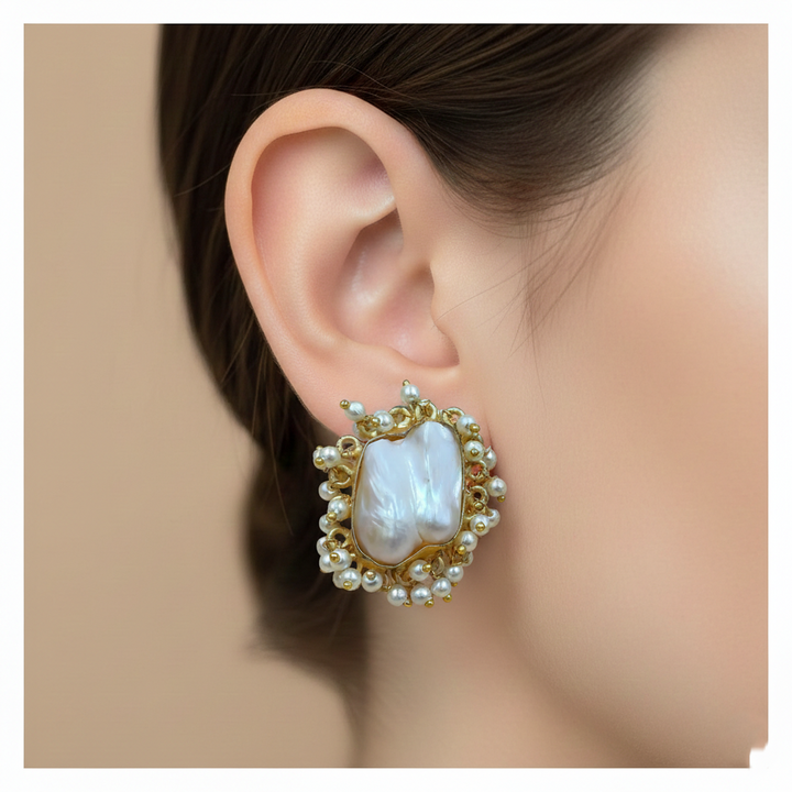 Celestial Glow Pearl Studs