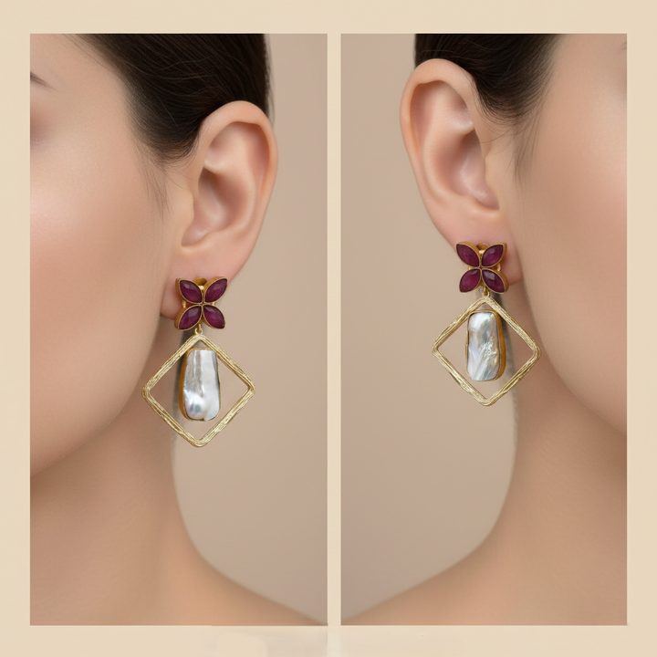 Temple Bloom Pearl Dangles