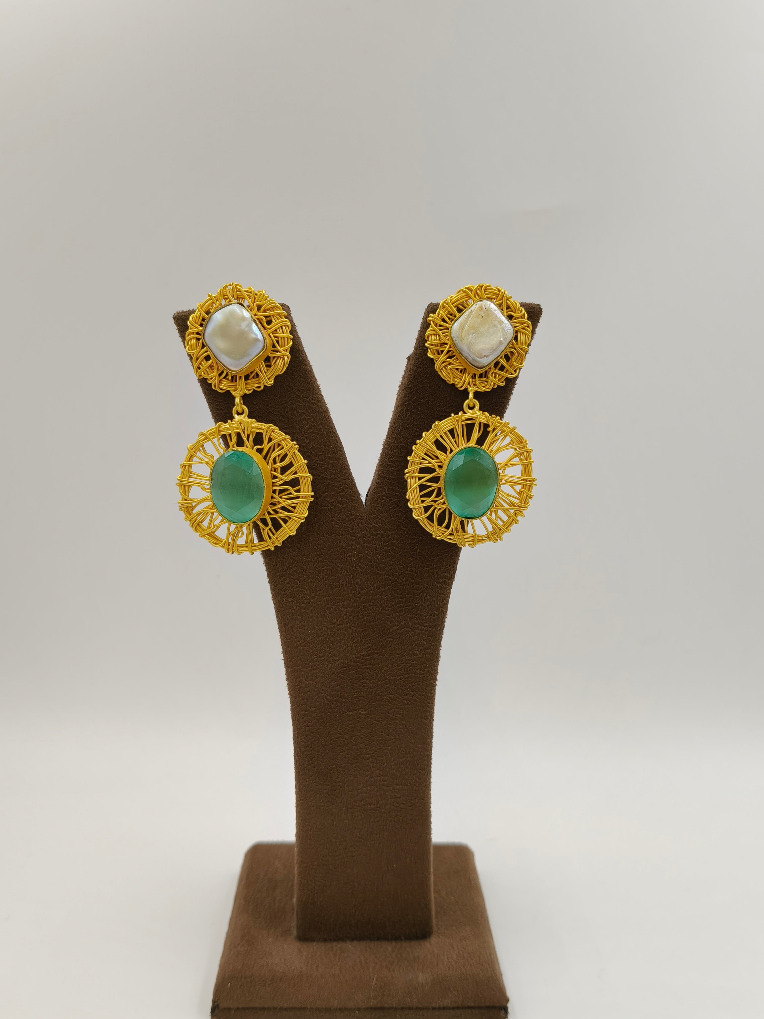 Willow Weave Gemstone Earrings