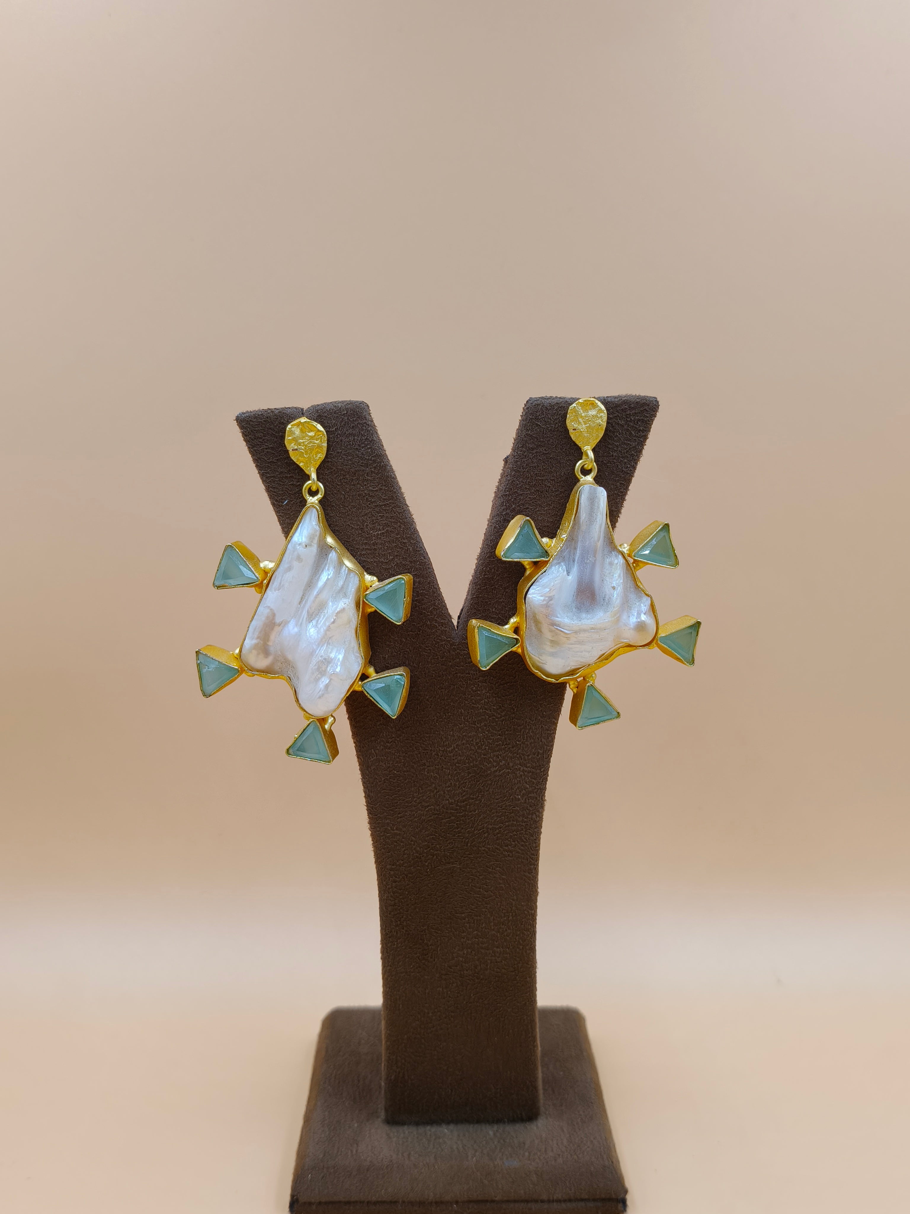 Tribal Tide Pearl Earrings