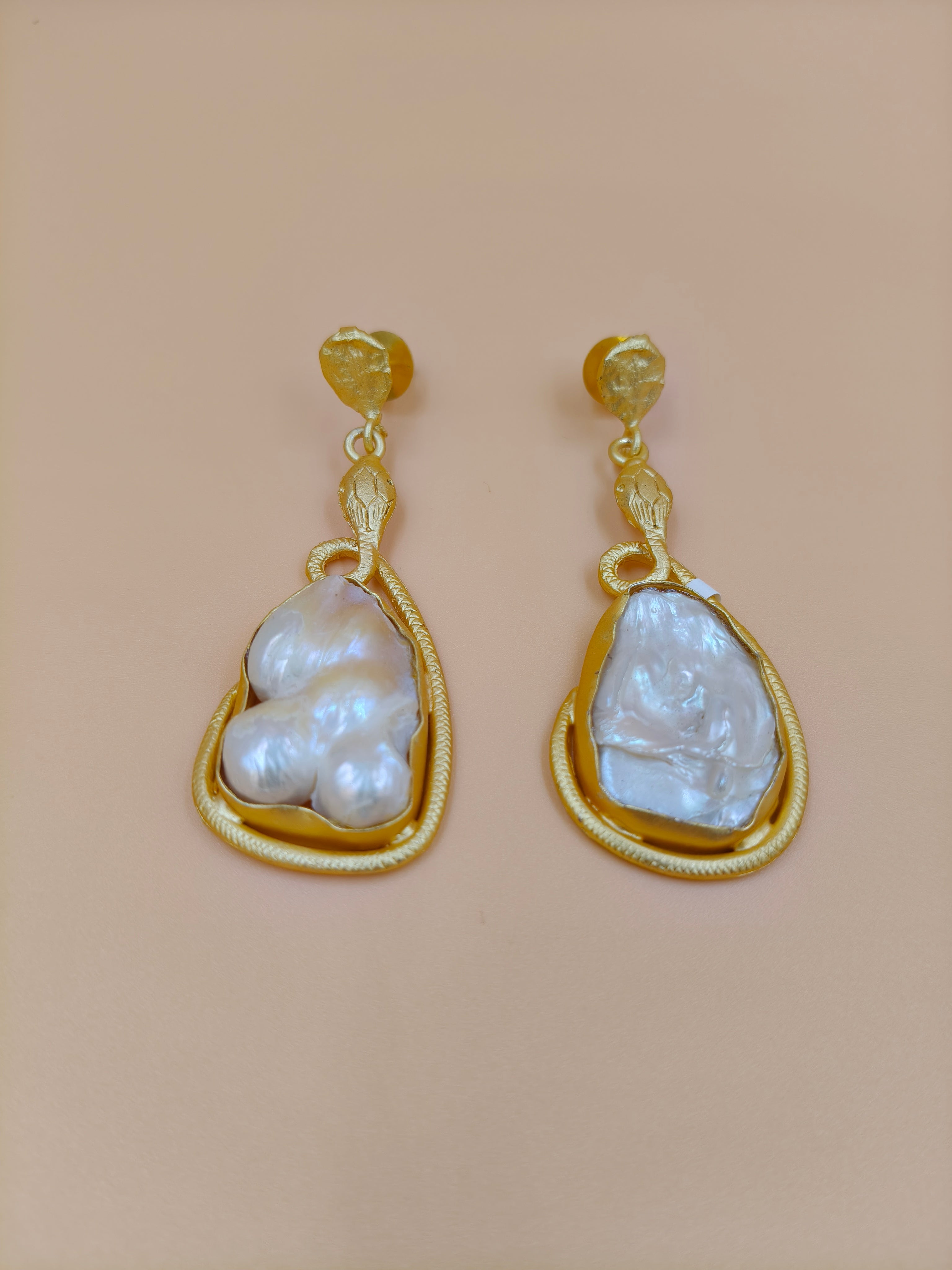 "Golden Baroque Pearl Drops"