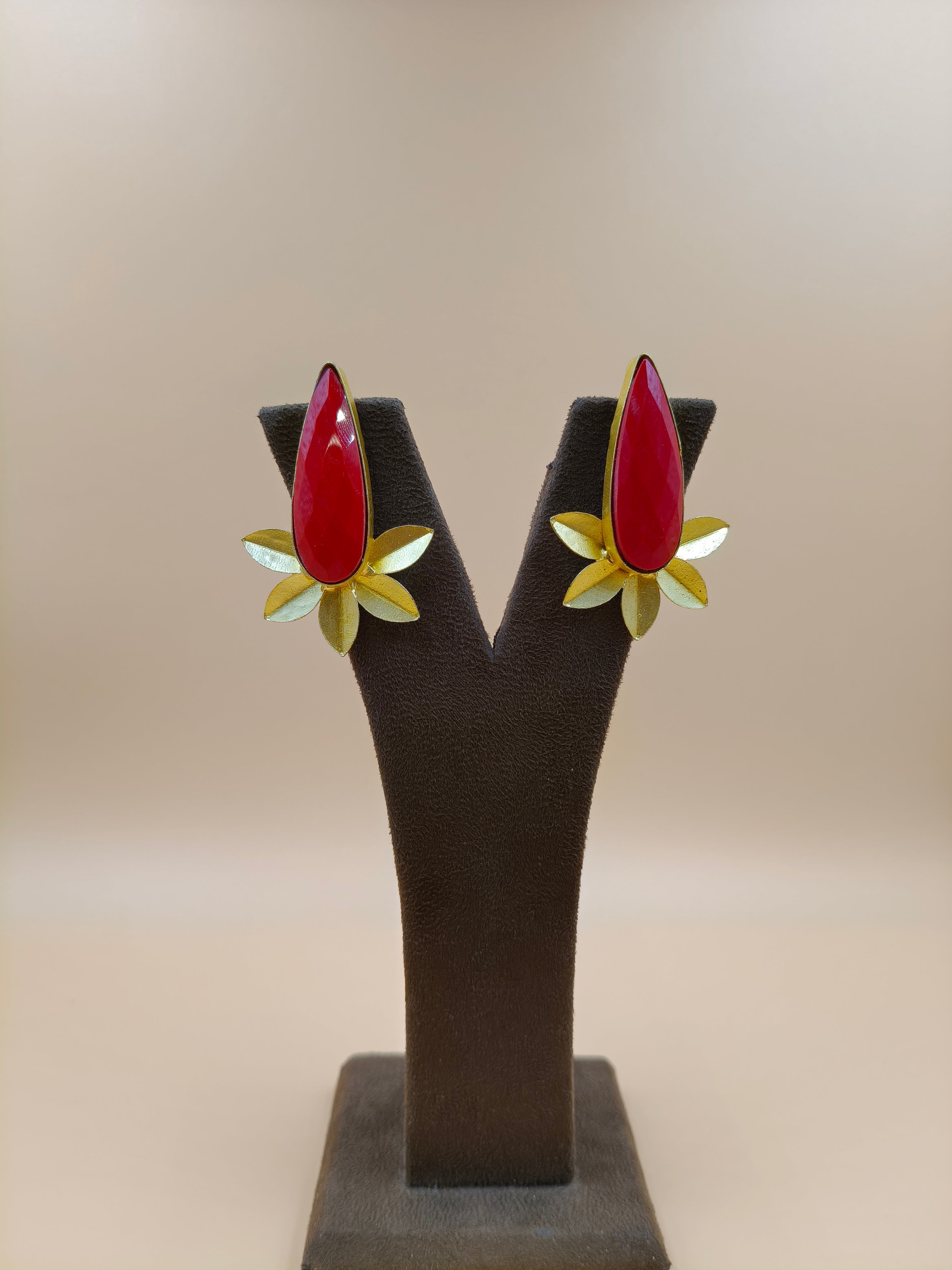 Crimson Petal Earrings