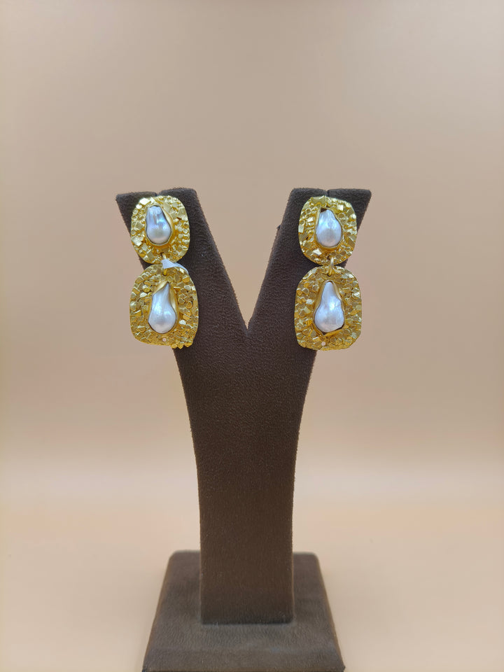 Golden Pearl Reverie Earrings
