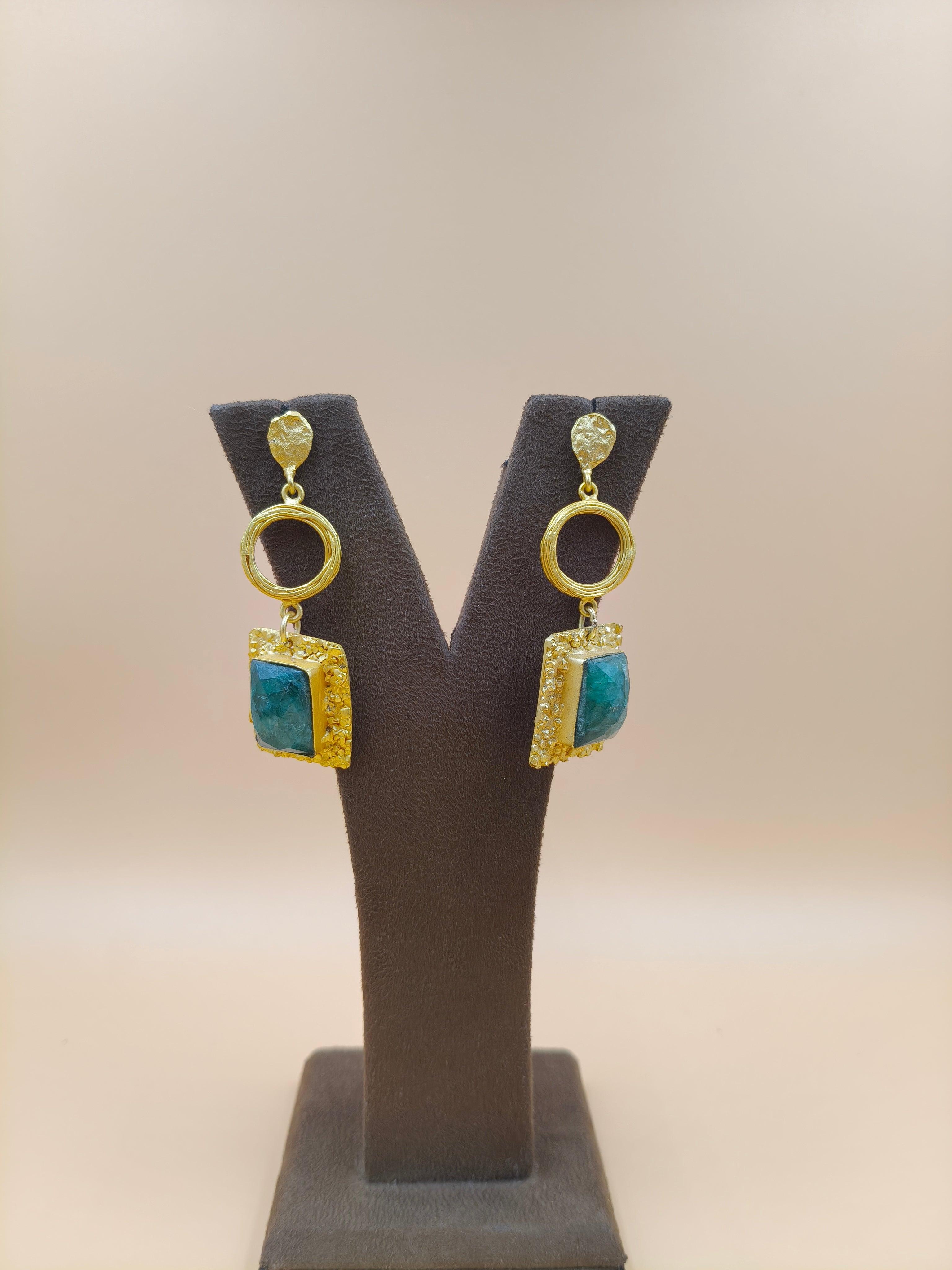 Teal Majesty Drop Earrings