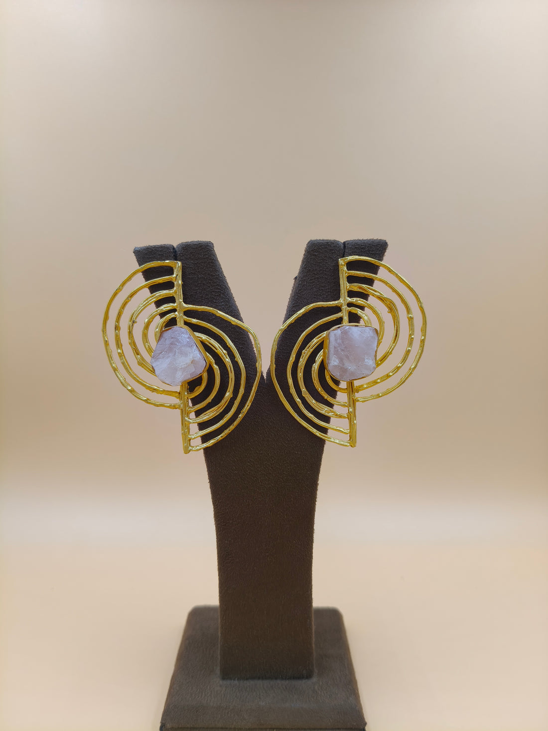 Golden Nest Raw Drop Earrings
