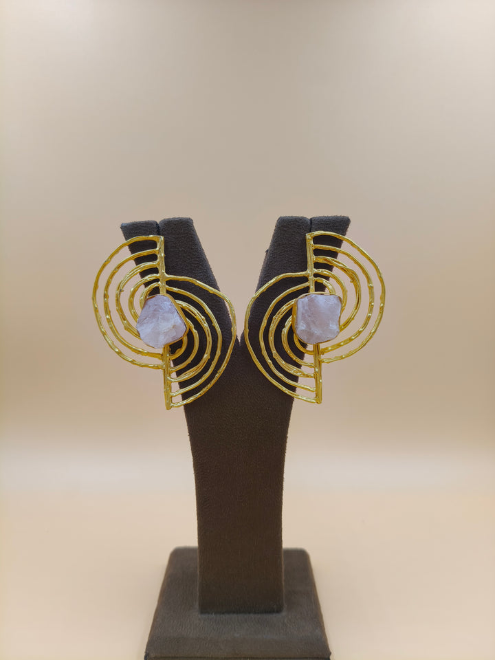 Golden Nest Raw Drop Earrings