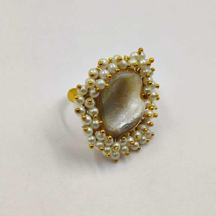 "Pearl Empress Statement Ring"