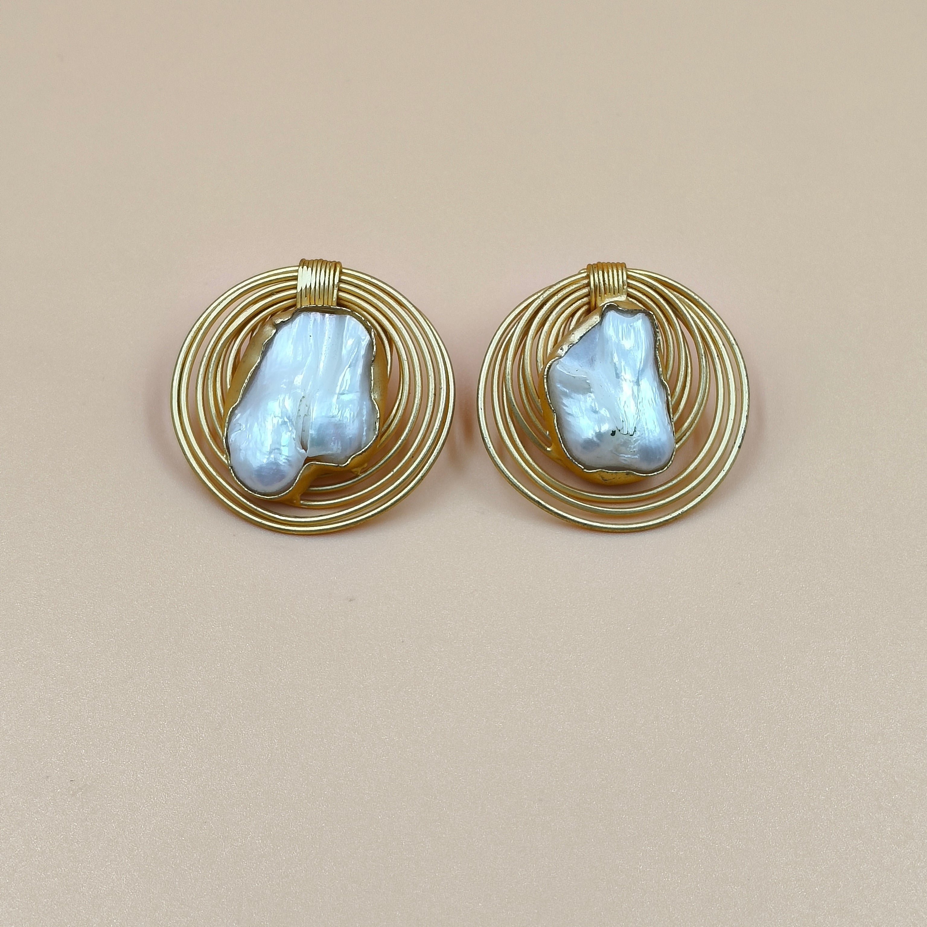 Orbit Pearl Earrings