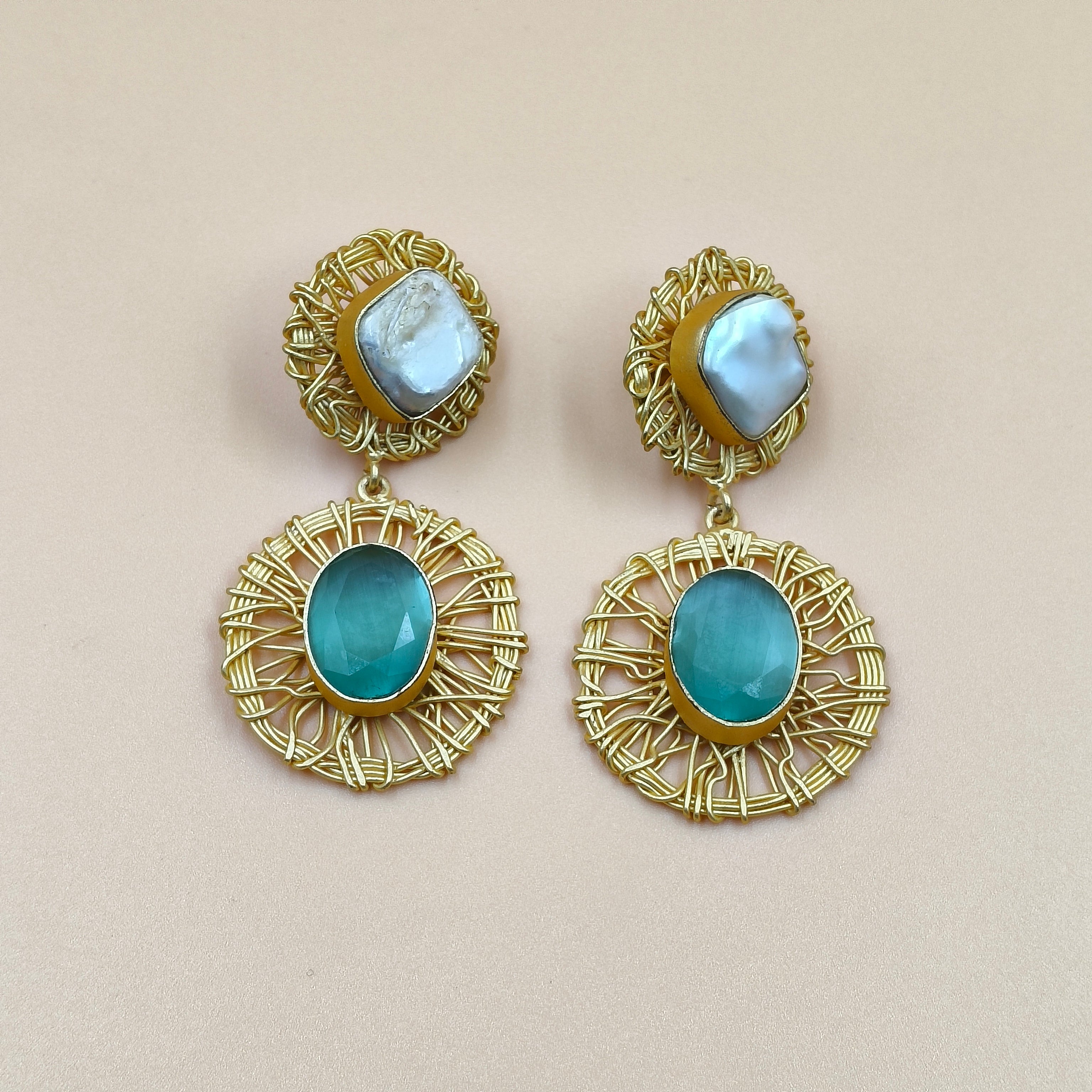 Willow Weave Gemstone Earrings