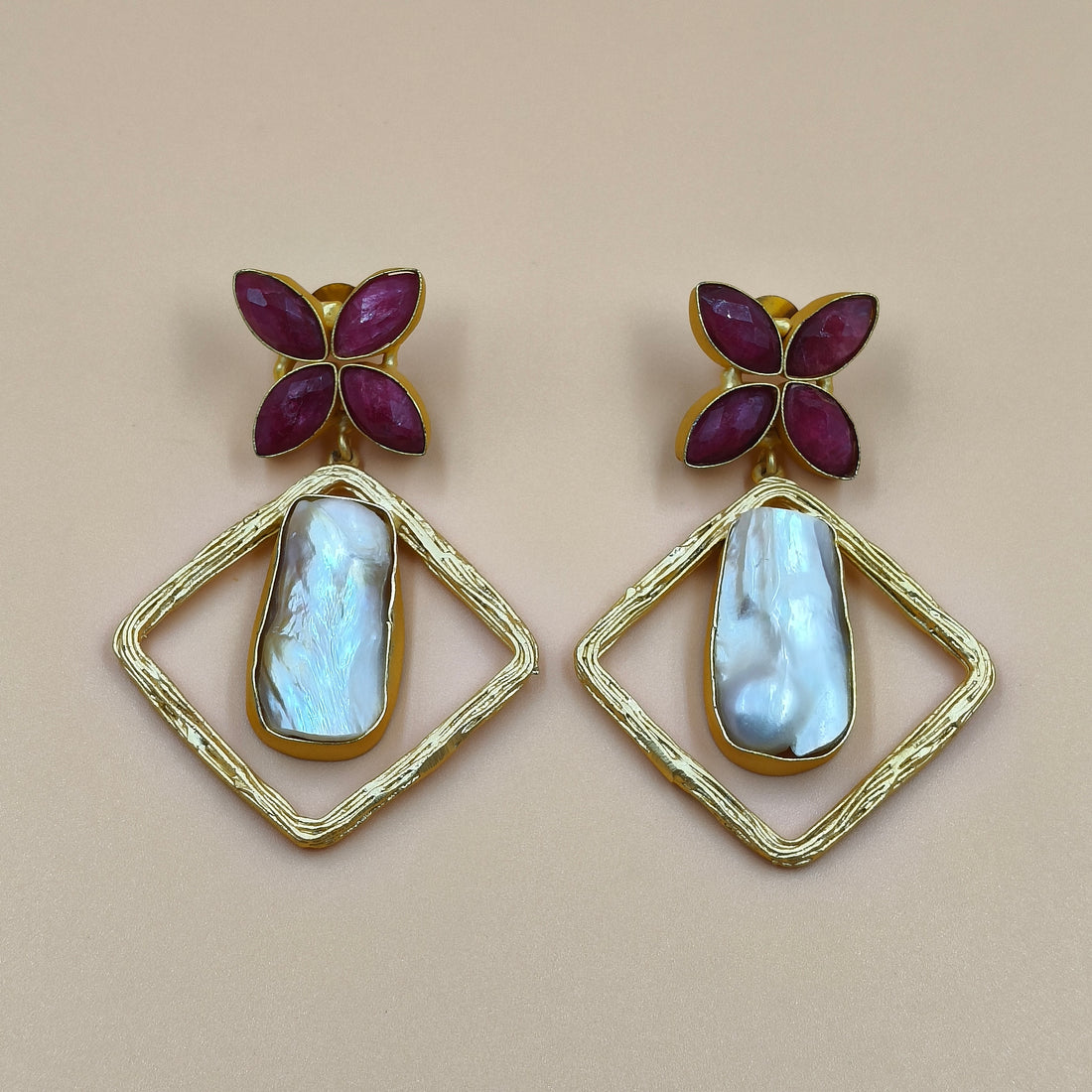 Temple Bloom Pearl Dangles