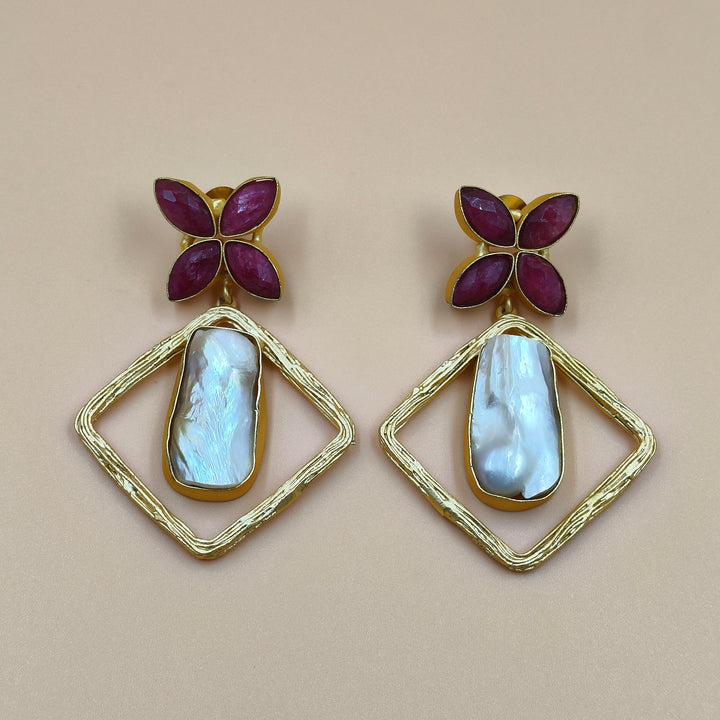 Temple Bloom Pearl Dangles