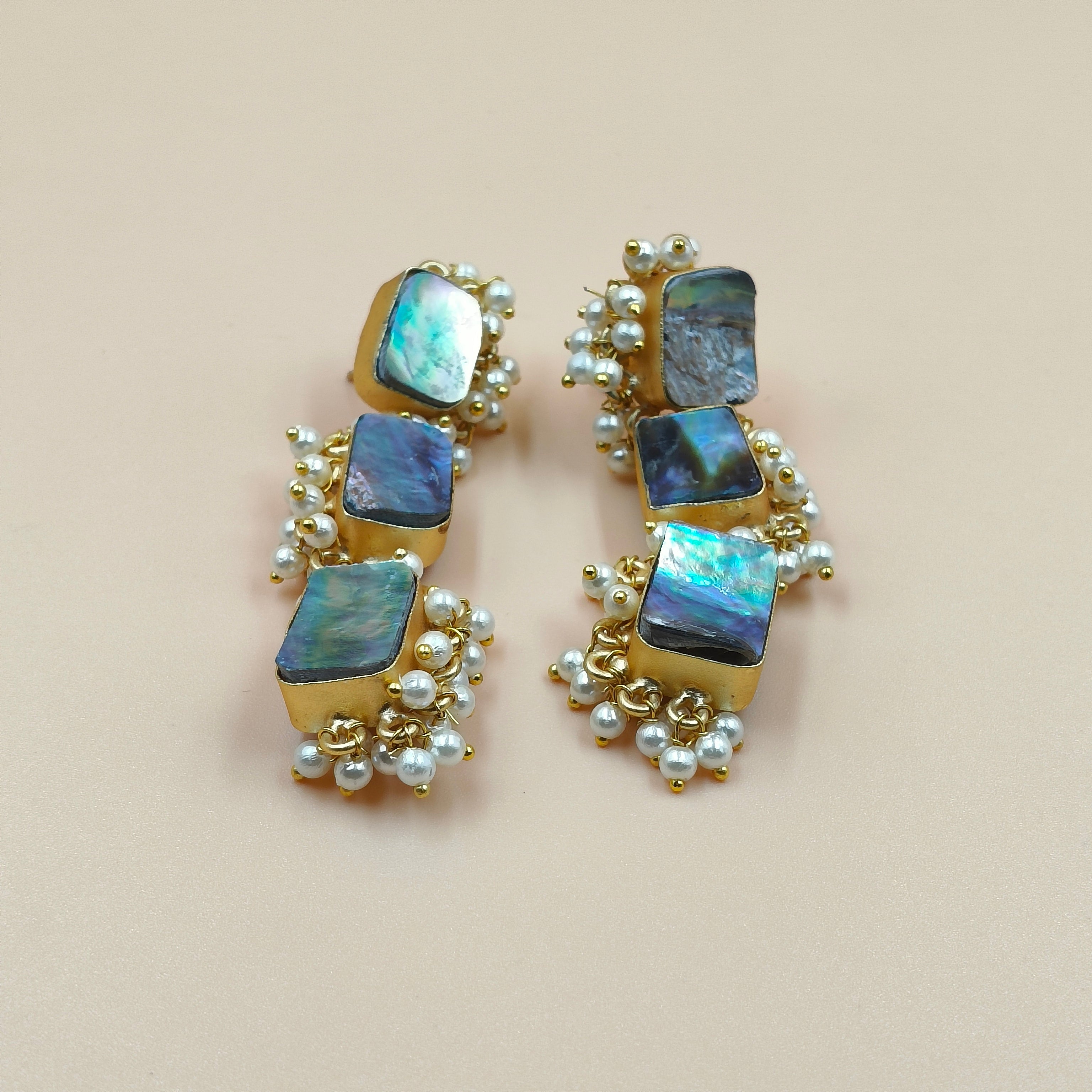 Iridescent Tide Pearl Earrings